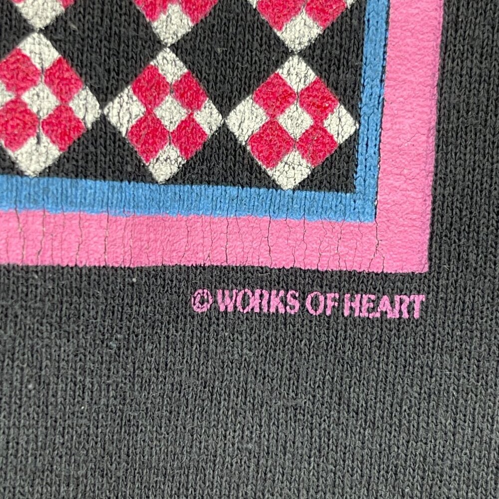 Vintage Works of Heart Graphic Crewneck Pullover Sweatshirt USA Made - Picture 3 of 11